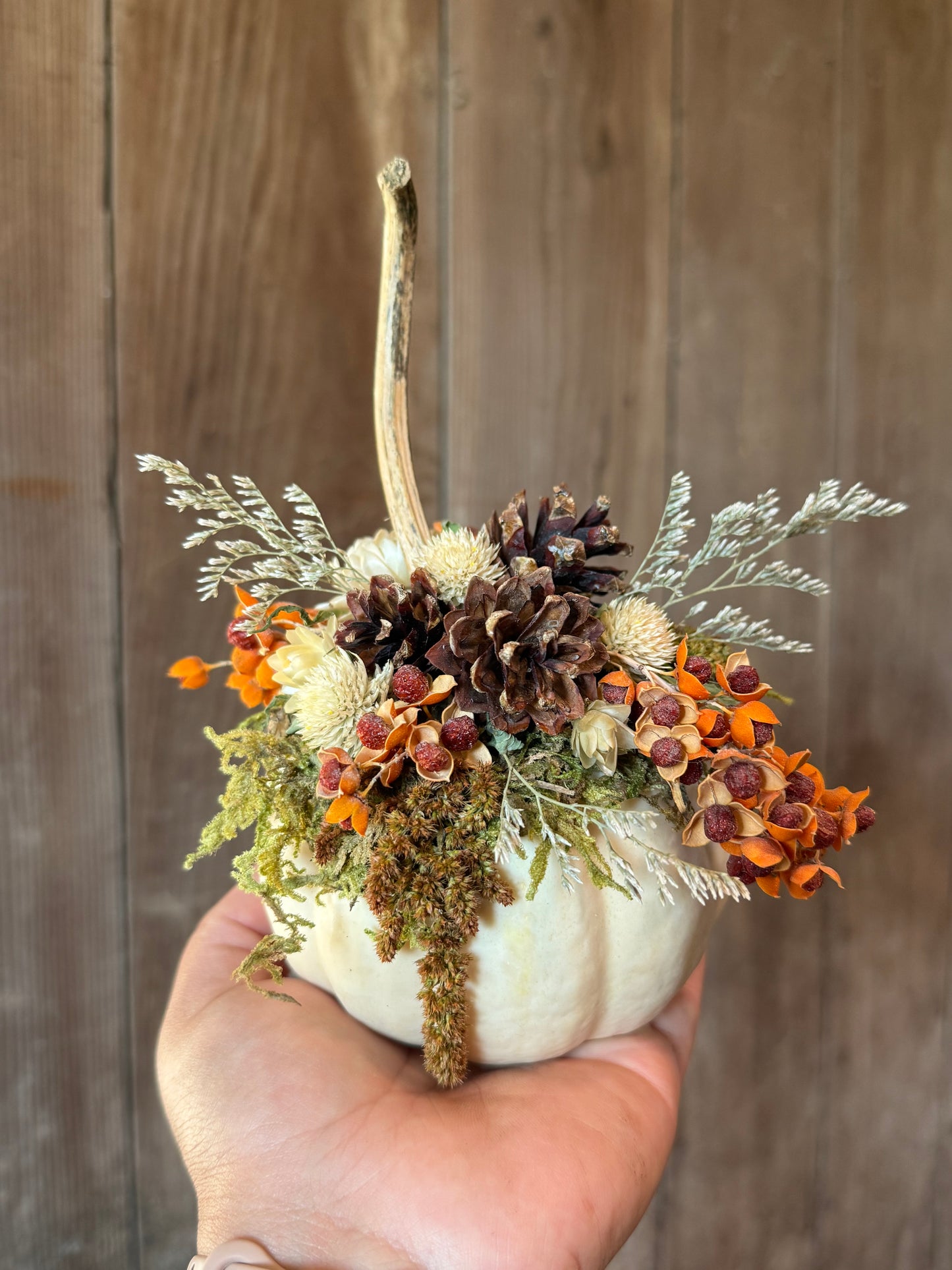 Floral Decorated pumpkin